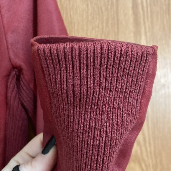 Vince goat leather red scuba jacket XXS - Picture 4 of 6